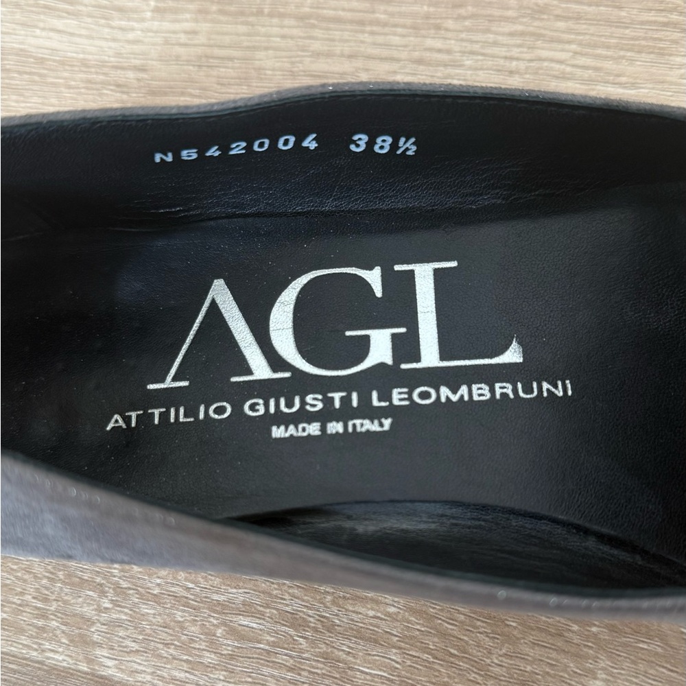 AGL Women's Gray Loafers with Gold Detail - Picture 5 of 8